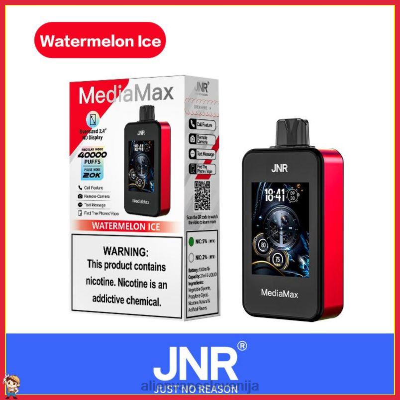 JNR Vape Pods led iz lubenice | JNR MediaMax 40k puff PZ0PJ18