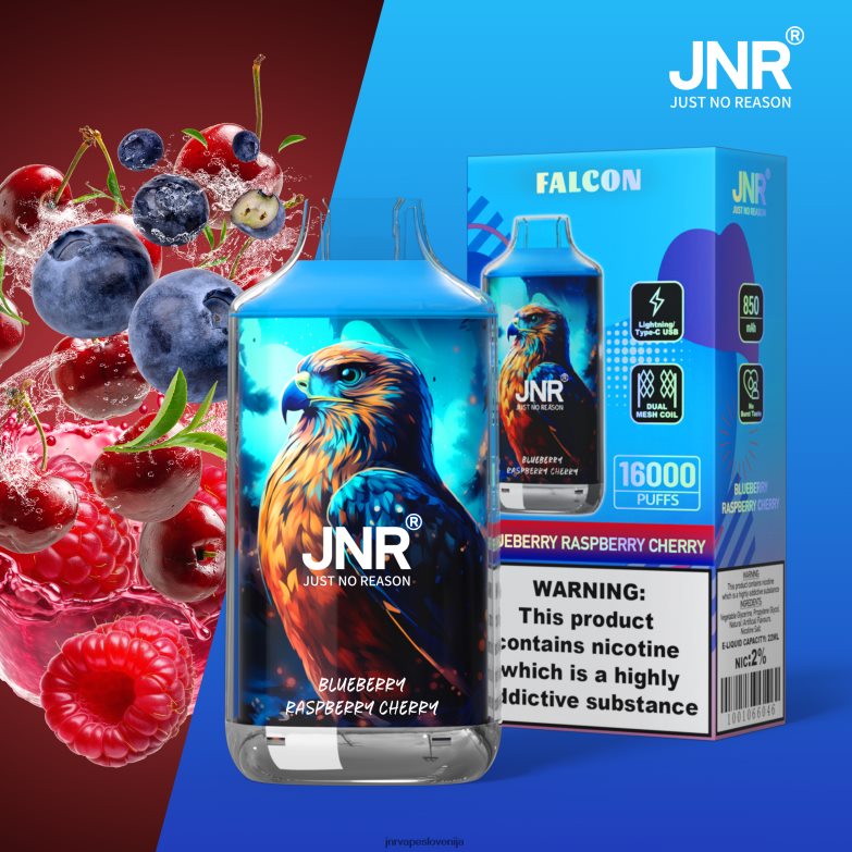 jnr sokol - JNR Vape Nicotine Content XBFH8L216 borovnica malina češnja brez sadja