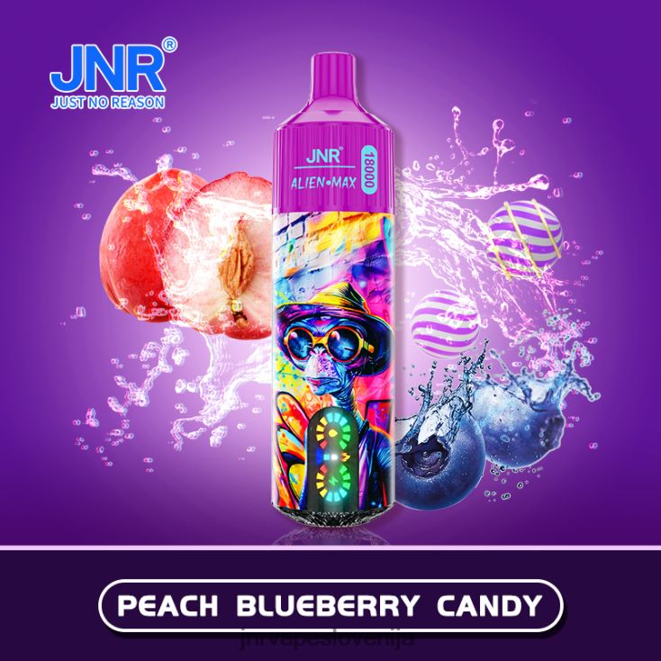 JNR ALIEN max - JNR Vape Nicotine FVL84F38 breskev borovničev bonbon